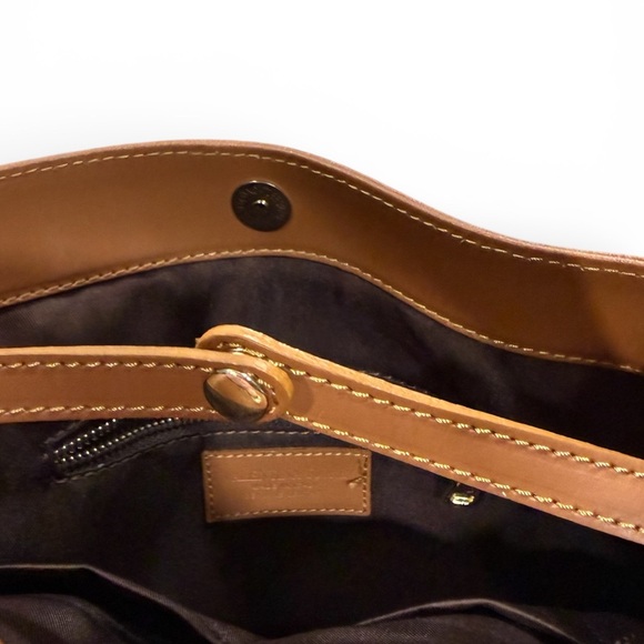 Valentina Fiore Woven Italian Leather Bucket Handbag - Picture 5 of 7